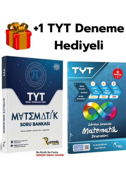 Rasyonel 2026 Tyt Matematik Soru Bankası ve Sıfırdan Sonsuza Matematik Deneme +1 Deneme Hediye