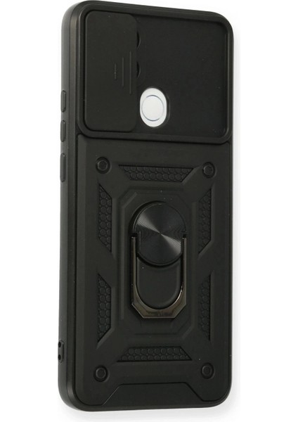 Oppo A15 Kılıf Pars Lens Yüzüklü Silikon - Siyah fiyatları