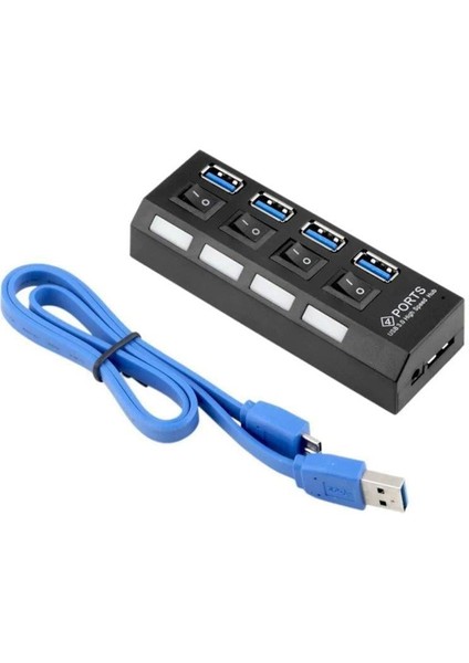 PM-11365 4 Port USB 3.0 Anahtarlı Hub Çoklayıcı