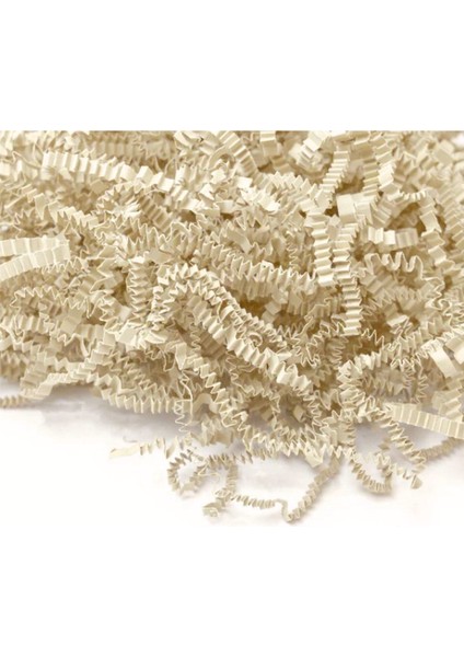 Kırpık Kağıt Zigzag Kesim Krem Rengi 1 kg