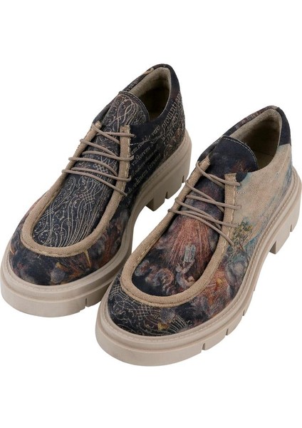 Kadın Vegan Çok Renkli Loafer - The Model Book Of Calligraphy Tasarım