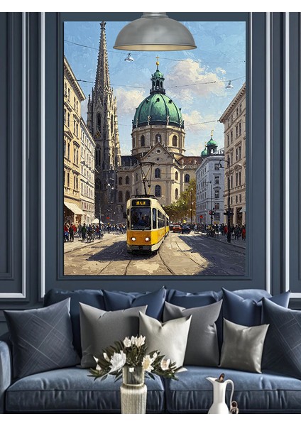 Tarihi Avusturya Viyana Şehir Manzarası Dekoratif Kanvas - Mdf Ahşap Tablo indirimleri