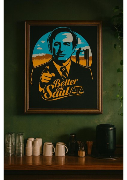 Better Call Saul – Pop Art Dizi Temalı Dekoratif Duvar Tablosu (Çerçeveli)
