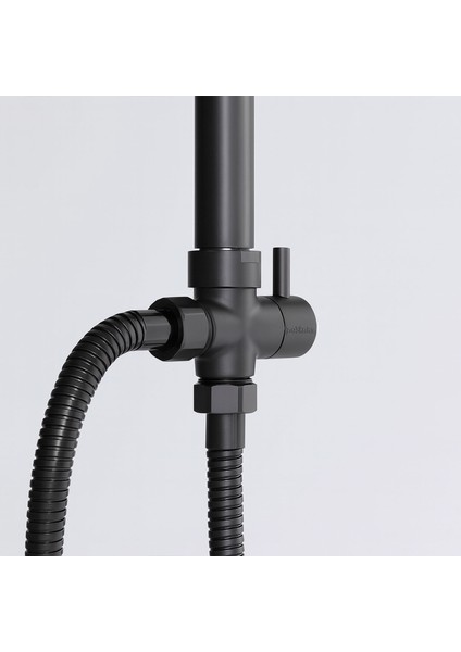 Robot Tepe Duş Seti Tam Takım Mat Siyah Lüks Yağmurlama Başlıklı Vidalı Duş Sistemi Banyo Duvar Tipi indirimleri