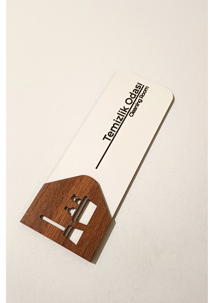 Temizlik Odası Kapı Tabelası – 19X7 cm Çift Katmanlı, Çift Taraflı Bantlı fiyatları