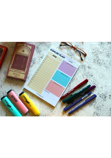 Gökkuşağı Planlayıcı Set 1 (Haftalık - Günlük - Yemek Planlayıcı ) 110 gr 40 Sayfa