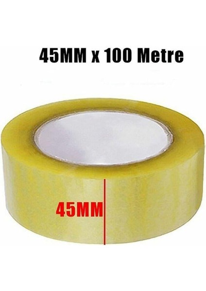 Incifiks Koli Bandı 45 mm x 100 Metre Şeffaf Güçlü Yapışkanlı Kopmayan Bant Bandı Bantları indirimleri