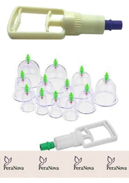 Çekme Vakum Pompalı Sarsılmaz Kutulu Selülit Yağ Çatlak Giderici Masaj Aleti 12'li Hacamat Kupa Seti fiyatları