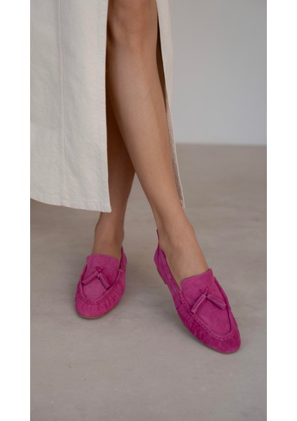 Gobert Fuşya Süet Hakiki Deri Makosen fiyatları