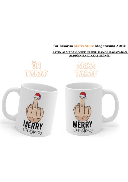 Yılbaşı Yeni Yıl Dirty Merry Christmas Kişiye Özel Isimli Kupa Bardak (1 Adet)