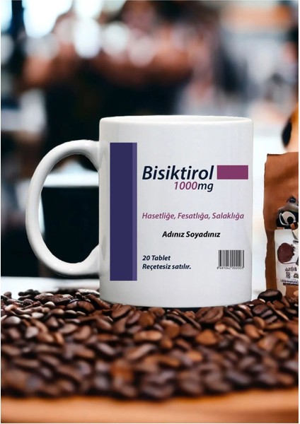 Hemşire, Doktor, Eczacı Bisiktirol Kupa Kahve Bardak Komik Hediyelik