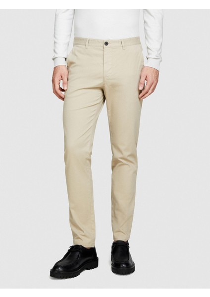 Streç Pamuklu Kemer Delikli Slim Fit Denim Chino Pantolon Erkek Pembe Pantolon - 324P4HJTSF03N fırsatları