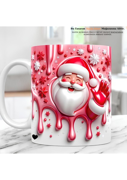 Yeni Yıl Hediyelik 3D Noel Baba Baskılı Yılbaşı Kupa Bardak fiyatları