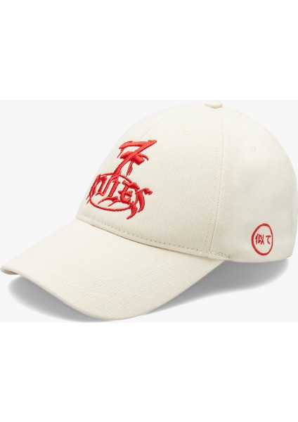 Unıted4 x Monkey Project 7 Rules Unisex Beyaz Şapka.ekru