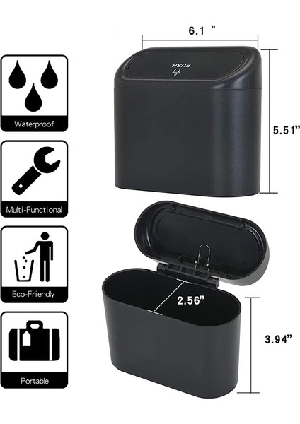 Togg T10X 2023-2024-2025 Yaylı Kapak Çöp Kovası