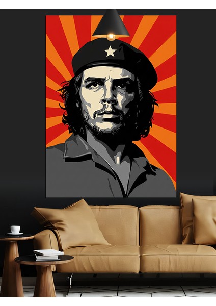 Arjantinli Lider Che Guevara'nın Portresi Dekoratif Kanvas - Mdf Ahşap Tablo fırsatları