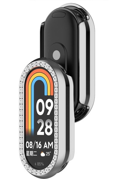 Xiaomi Mi Band 8 / 9 Uyumlu Taşlı Şık Metal Kasa Koruyucu – Işıltılı Tam Koruma Çerçeve modelleri