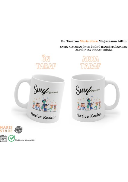 Öğretmenlere Özel Tasarım Hediye Sınıf Öğretmeni Isimli ve Branşa Özel Kupa Bardak fiyatları