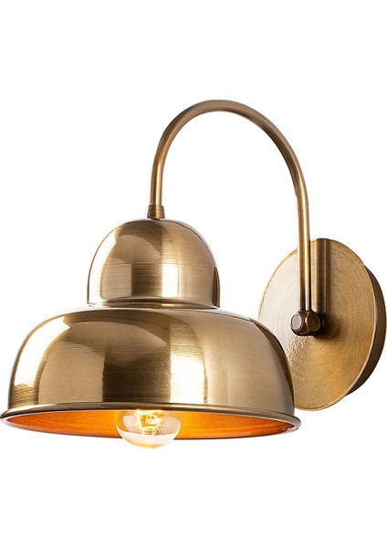 Vintage Dekoratif Duvar Tekli Aplik, Eskitme Gold Metal Sıvama Aydınlatma CAKIR-180VINTAGE