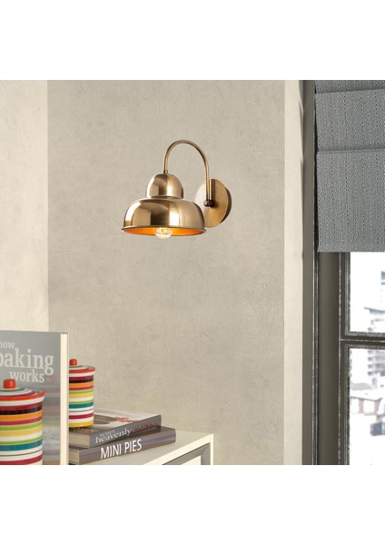 Vintage Dekoratif Duvar Tekli Aplik, Eskitme Gold Metal Sıvama Aydınlatma CAKIR-180VINTAGE modelleri