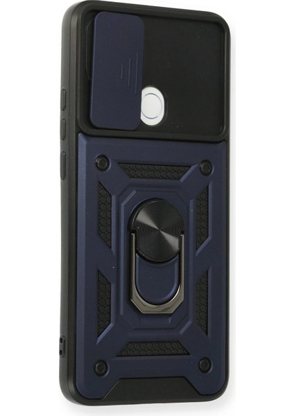 Oppo A15 Kılıf Pars Lens Yüzüklü Silikon - Lacivert fiyatları