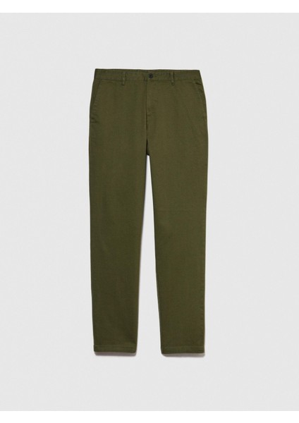 Streç Pamuklu Kemer Delikli Slim Fit Denim Chino Pantolon Erkek Lacivert Pantolon - 324P4HJTSF03N fırsatları