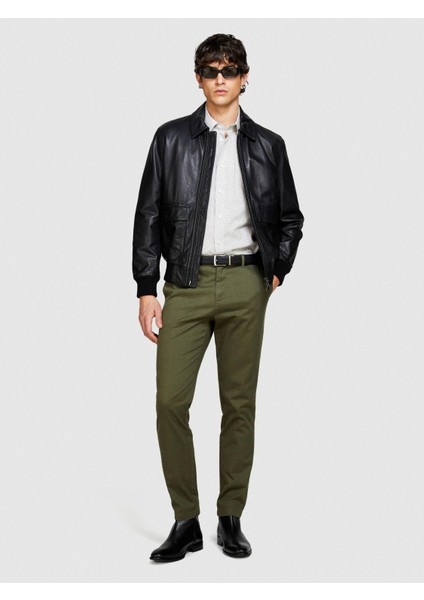 Streç Pamuklu Kemer Delikli Slim Fit Denim Chino Pantolon Erkek Lacivert Pantolon - 324P4HJTSF03N indirimleri
