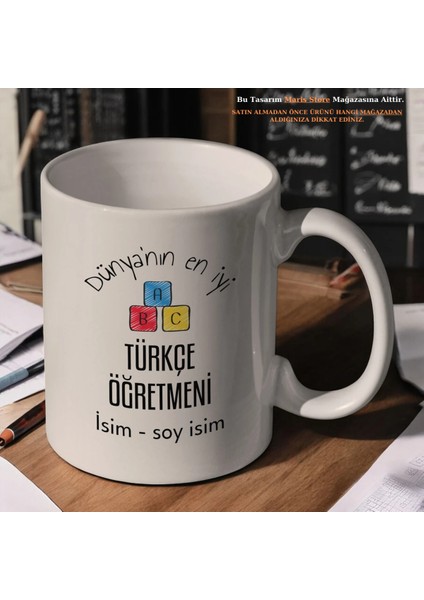 Dünyanın En Iyi Türkçe Öğretmeni Kişiye Özel Isimli Kupa Bardak