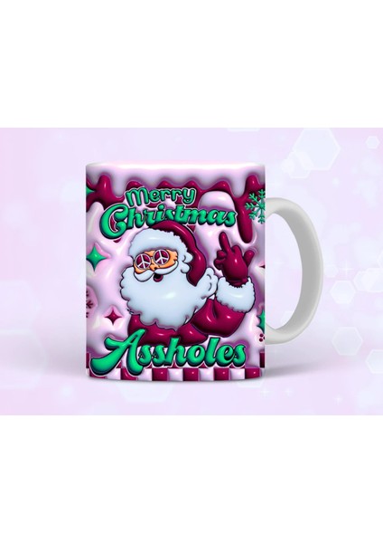 Yeni Yıl Merry Christmas 3D Noel Baba Baskılı Yılbaşı Kupa Bardak fiyatları