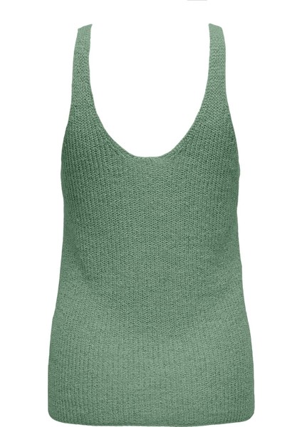 Onlsunny Sl Rıb V-Neck Knt Kadın Hedge Green Whıte Kazak - 15321455 fırsatları