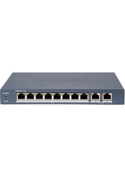 Hıkvısıon DS-3E0310P-E/M 10/100 8 Port Poe 2 Port Gıgabıt Uplınk Fast Ethernet Swıtch