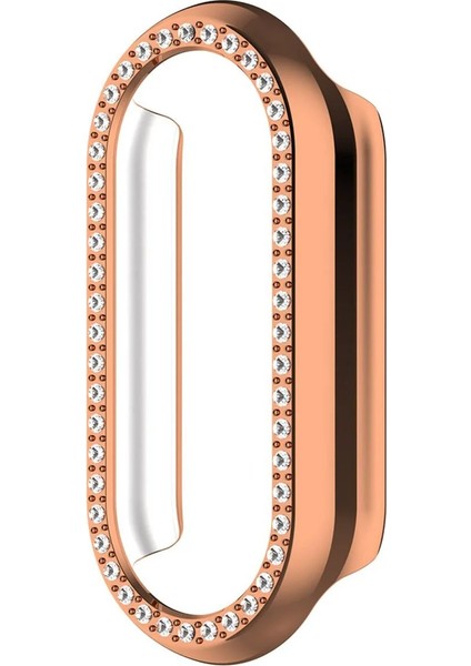 Xiaomi Mi Band 8 / 9 Uyumlu Taşlı Şık Metal Kasa Koruyucu – Işıltılı Tam Koruma Çerçeve
