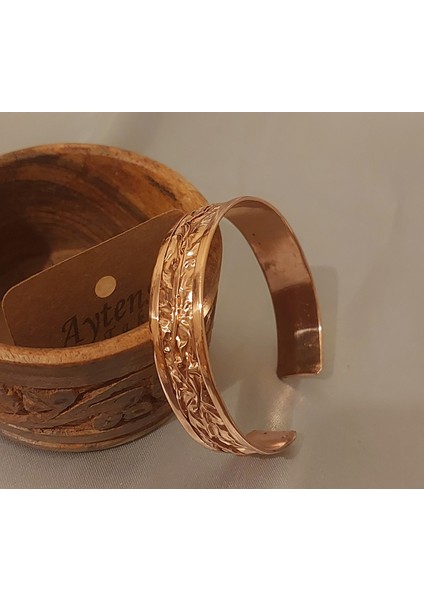 El Yapımı Buruşuk Desenli Bakır Bilezik - Üsküp Rüya Koleksiyonu fiyatları