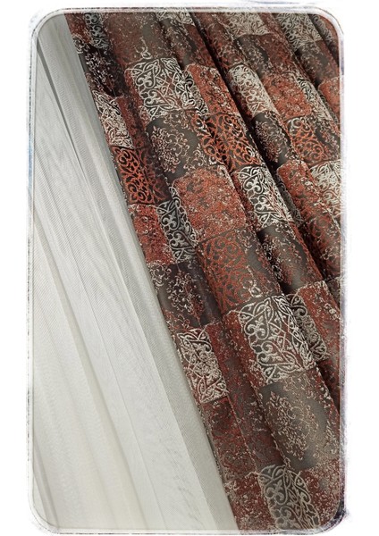 Venezia Desenli Pileli Fon Perde modelleri