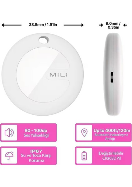 Mi Tag Ios Uyumlu Akıllı Takip Cihazı Beyaz modelleri