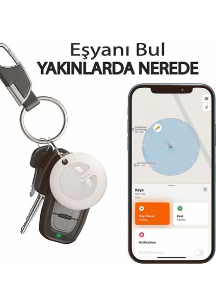 Mi Tag Ios Uyumlu Akıllı Takip Cihazı Beyaz fırsatları