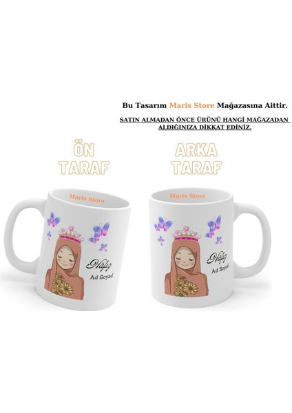 Hafız Kız Baskılı Beyaz Kupa Bardak | Trend Hediyelik | fiyatları