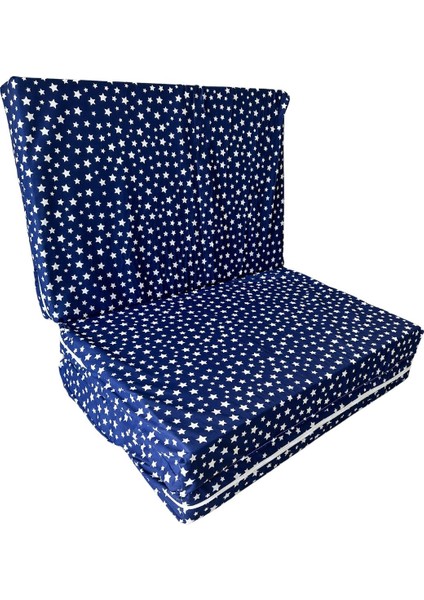 Katlanır Yer Yatağı ve Tek Kişilik Sünger Katlanır Minder Yatak 90X190X10 Cm-Lacivert Yıldız fiyatları