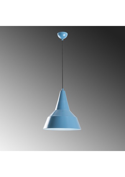 Retro Tekli Sarkıt Avize Mavi, Modern Dekoratif Metal Sıvama Tavan Aydınlatma SAGLAM-3728-LIGHTBLUE
