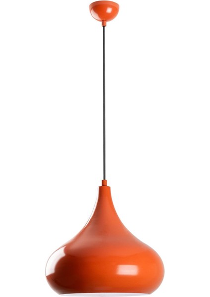 Retro Tekli Sarkıt Avize Turuncu, Modern Dekoratif Metal Sıvama Tavan Aydınlatma SAGLAM-3774-ORANGE fırsatları