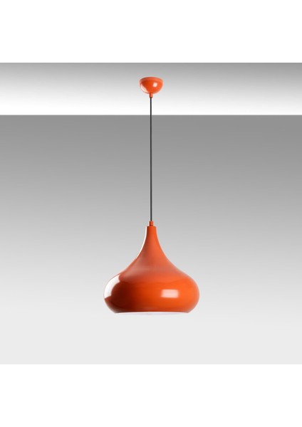 Retro Tekli Sarkıt Avize Turuncu, Modern Dekoratif Metal Sıvama Tavan Aydınlatma SAGLAM-3774-ORANGE indirimleri