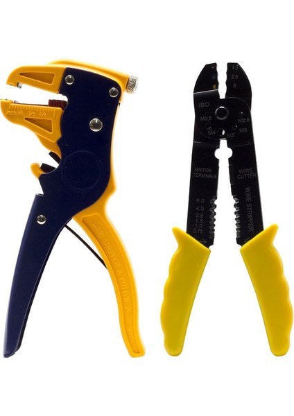 Powermaster YesKit YK-PR-04 Terminal Sıkma Pensesi+Kablo Sıyırma Pensesi+Uç Seti