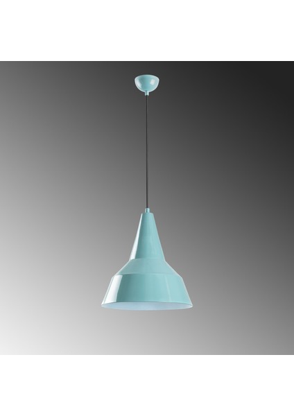 Retro Tekli Sarkıt Avize Turkuaz, Modern Dekoratif Metal Sıvama Tavan Aydınlatma 3728-TURQUOISE
