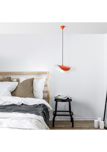 Retro Tekli Sarkıt Avize Turuncu, Dekoratif Metal Sıvama Lamba EGER-MR-830-ORANGE modelleri
