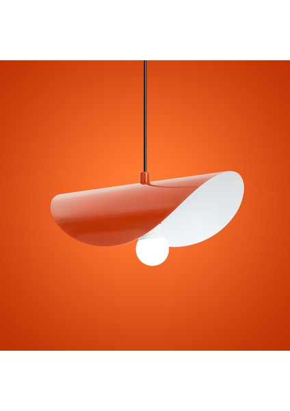 Retro Tekli Sarkıt Avize Turuncu, Dekoratif Metal Sıvama Lamba EGER-MR-830-ORANGE