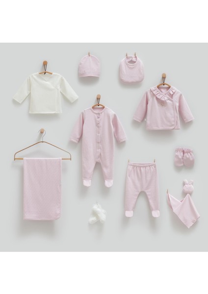 10LU Kız Bebek Hastane Çıkış Seti