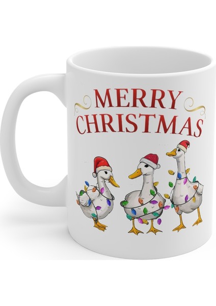 Yılbaşı Yeni Yıl Merry Cristmas Yazılı Ördek Hediyelik Eğlenceli Kupa Bardak (1 Adet) fiyatları
