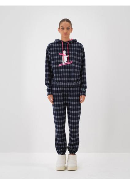 Kadın Lacivert Formunu Koruyan Regular Fit Sweat Pantolon