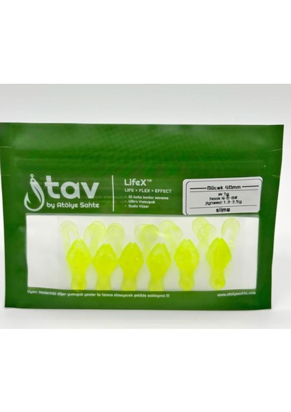 Böcek 40MM 6’lı Paket Slime (Uv/glow)