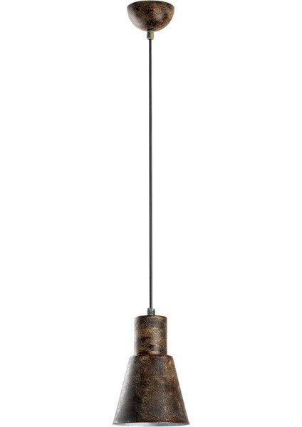 Konikkem Retro Tekli Sarkıt Avize Patine, Endüstriyel Metal Sıvama Tavan Lambası 6362-RETRO